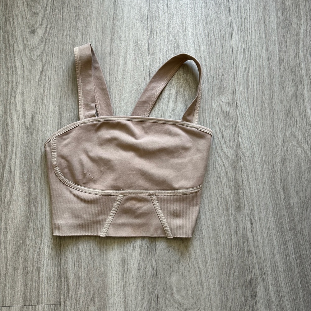 Nux corset bra, top crop light pilling on front - tan